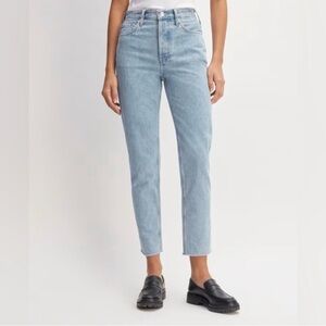 Everlane The Cheeky Jean Crop Mom Jeans Size 28 ankle light wash organic cotton